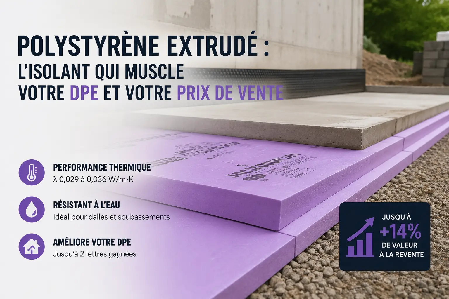 Polystyrene extrude-isolation sous dalle-xps